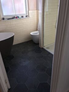 Photo of recent bathroom tiling project